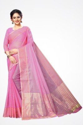 Saadhvi Woven Kanjivaram Pure Silk Saree(Pink)