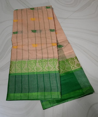 Aishani tant saree ghar Self Design Tant Pure Cotton Saree(Yellow)