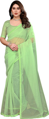 Moda Rapido Self Design Bollywood Net Saree(Light Green)