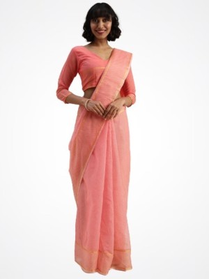 Suntex Woven Kanjivaram Pure Silk Saree(Pink)