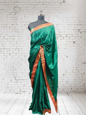 DEEPAK Printed Banarasi Silk Blend Saree(Green)