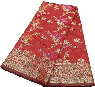 Haniya creation Printed Banarasi Polyester, Dupion Silk Saree(Pack of 2, Maroon)