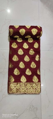 Shree Vinayak Creations Woven Banarasi Art Silk Saree(Maroon)