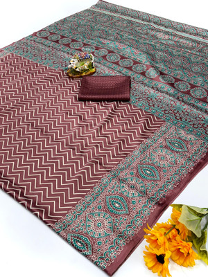 SFCS Printed Kalamkari Jacquard Saree(Maroon)