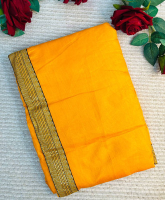 Pallu Patola Printed Banarasi Art Silk Saree(Yellow)