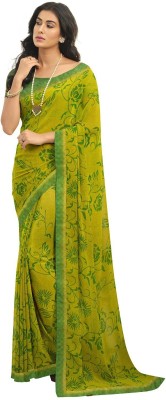 RAJESHWAR FASHION Printed Bollywood Georgette Saree(Green)