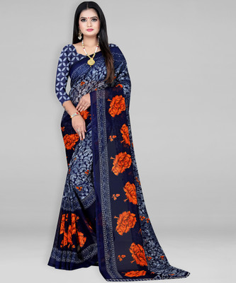 Leelavati Printed Daily Wear Georgette Saree(Multicolor)