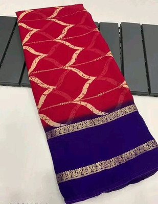 vaanisri Printed Bollywood Georgette Saree(Blue)
