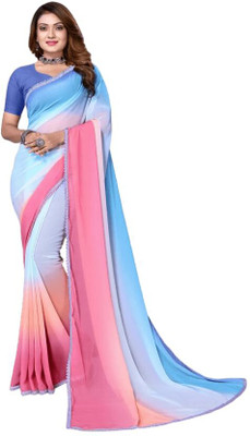 Fashion Day Self Design Bollywood Georgette Saree(Multicolor)