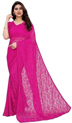 Sima Devi Embroidered Daily Wear Net Saree(Multicolor)