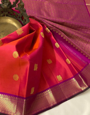 MISS WEARS Printed Bollywood Silk Blend Saree(Pack of 2, Red)