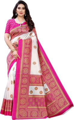 Moda Rapido Woven Banarasi Art Silk Saree(Pink)