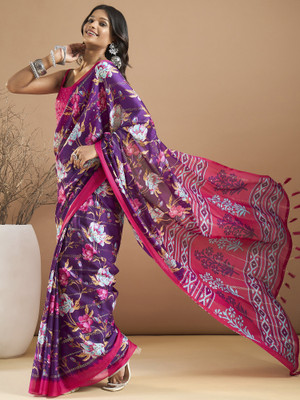 Tasrika Printed Bollywood Georgette Saree(Purple)