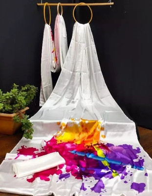 Arpita Fashion Digital Print Bollywood Crepe Saree(Multicolor)