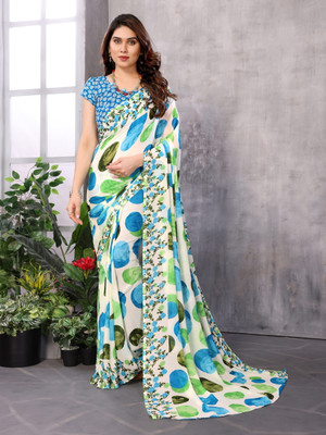 Moda Rapido Polka Print Bollywood Georgette Saree(Multicolor)