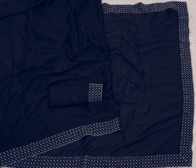 Zeekha Self Design Bollywood Georgette Saree(Dark Blue)