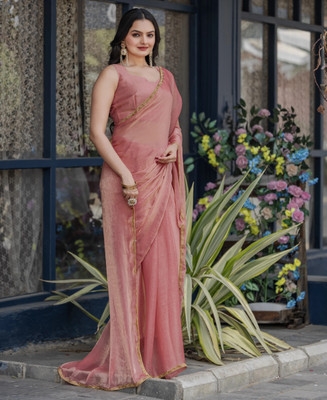 sarify creation Embellished Bollywood Silk Blend Saree(Multicolor)