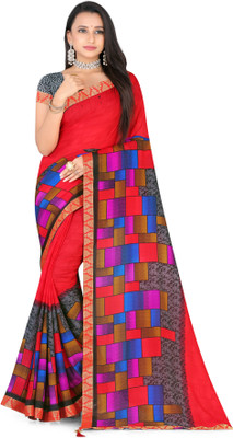 Leelavati Embroidered Bollywood Georgette Saree(Multicolor, Red)