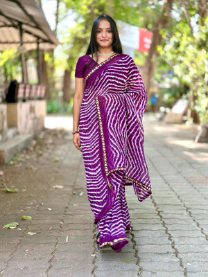 MAHADEV NX Printed Bollywood Georgette Saree(Multicolor)