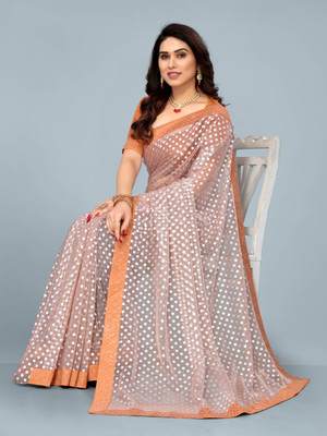 ANOKHI STYLE Self Design Bollywood Lycra Blend Saree(Orange)