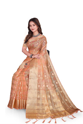 Aarunika SBT Printed Bollywood Organza Saree(Pink)