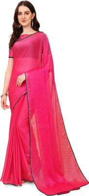 JS Clothing Mart Printed Banarasi Tussar Silk Saree(Pink)