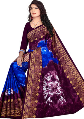 ARTFULTHREADS Printed Sambalpuri Pure Cotton Saree(Blue)
