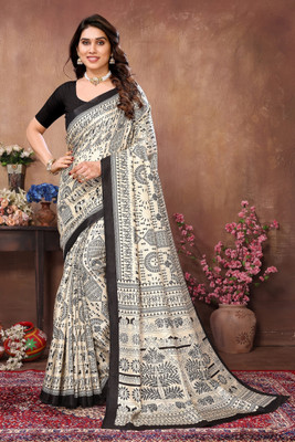 Vedant Vastram Self Design Bollywood Cotton Blend Saree(Black)