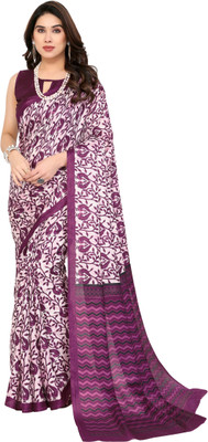 Panchvati NX Printed Bollywood Cotton Silk Saree(Purple)