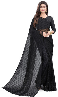Saadhvi Digital Print Bollywood Georgette Saree(Black)