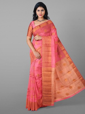 Kalamandir Woven Banarasi Tussar Silk Saree(Mustard)