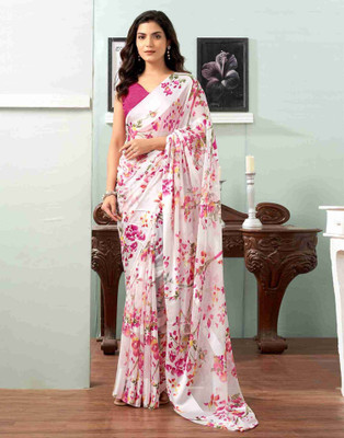 Sita Printed Bollywood Georgette Saree(Pink)