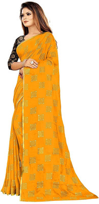 mamtasaree Woven Banarasi Net, Chiffon Saree(Yellow)
