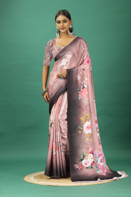 nirmal creation Self Design Bollywood Crepe Saree(Pink)