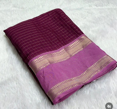NavinyaVastra Printed Banarasi Jacquard Saree(Pink)