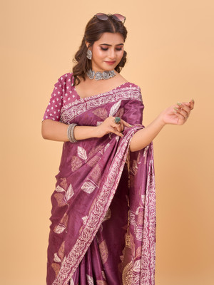nirmal creation Printed Bollywood Cotton Blend Saree(Multicolor)