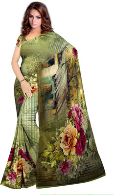 SCFO Digital Print Daily Wear Georgette Saree(Multicolor)