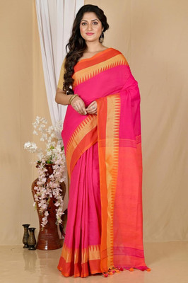 SSK Digital Print Bollywood Handloom Pure Cotton Saree(Multicolor)