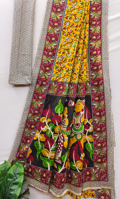 Divastri Printed Daily Wear Cotton Blend Saree(Multicolor)