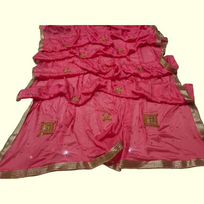 KHATRI AND SONS Embellished Bandhani Art Silk Saree(Blue)