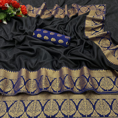 PRIYESHA TEXTILES Woven Kanjivaram Tussar Silk Saree(Grey)