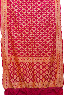 EKTA SPORTS ATTIRE Printed Daily Wear Chanderi Saree(Red)