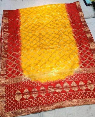 Yogeshoney Woven Bandhani Art Silk Saree(Multicolor)