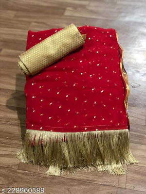 Vrise Life Style Embellished Daily Wear Chiffon Saree(Maroon)