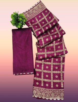 Lalit Woven Chanderi Cotton Blend Saree(Maroon)