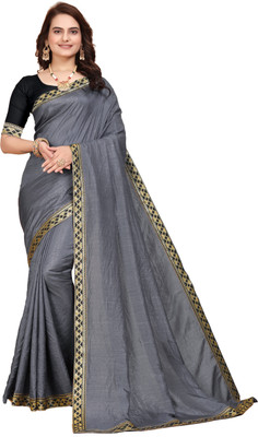 RARIND ENTERPRISE Self Design Bollywood Georgette Saree(Grey)