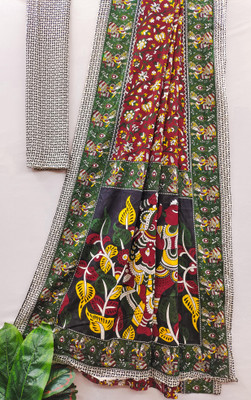 Tasrika Printed Daily Wear Cotton Blend Saree(Multicolor)