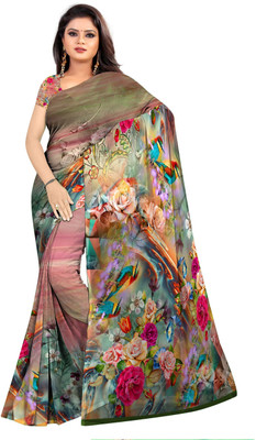 SCFO Digital Print Daily Wear Georgette Saree(Multicolor)