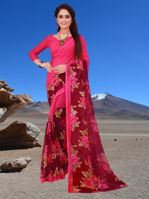Suali Digital Print Bollywood Georgette Saree(Multicolor)