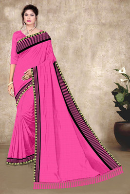 RANISATII Self Design Daily Wear Silk Blend Saree(Pink)
